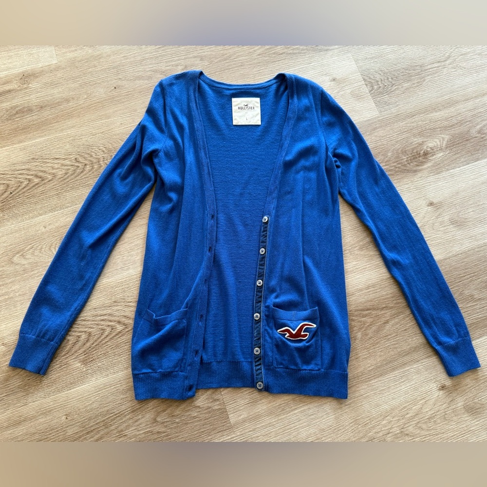 Hollister Women's Vibrant Blue Cardigan